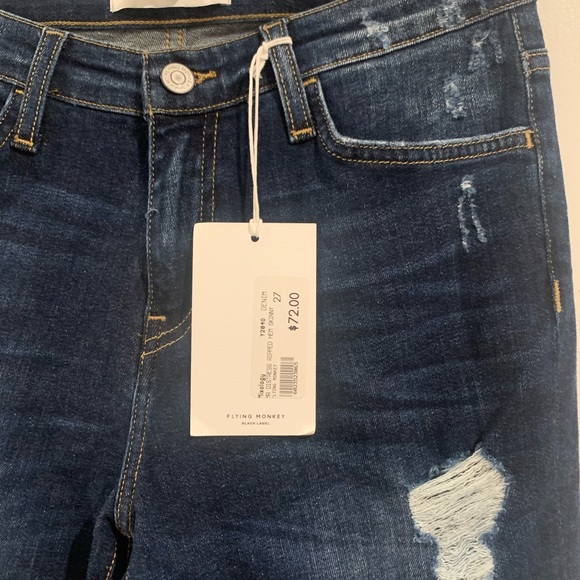 Flying monkey rippped hem skinny jeans 27 - Picture 3 of 6
